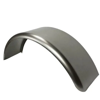 Silver Single Axle Round Steel Truck Trailer Fender