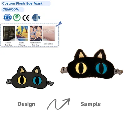 Custom Ip Plush Eye Mask Manufacturer Plushie Custom Design Plushies Bulk Custom Plush Eye Mask