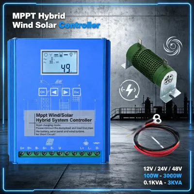 1000W-2000W / 1KVA-2KVA Remote Area Wind Solar Controller 12V 24V 48V with Dump Load Resistor
