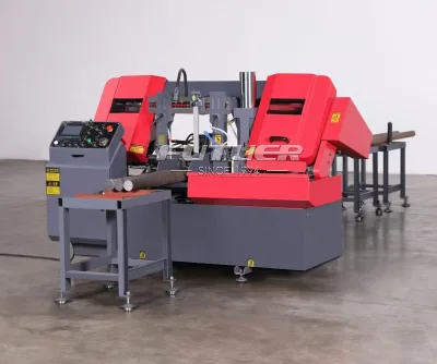 Automatic Horizontal Band Saw Machine New Numerical Control Rotary Angle Metal Cutting Mechanical Pump Engine Gear Motor