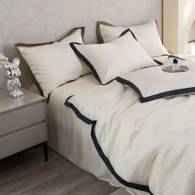 Customized Hotel Bedlinen Supplies Four Seasons Winter Quilt Duvet Sheet Cover Set for Home Twin Size