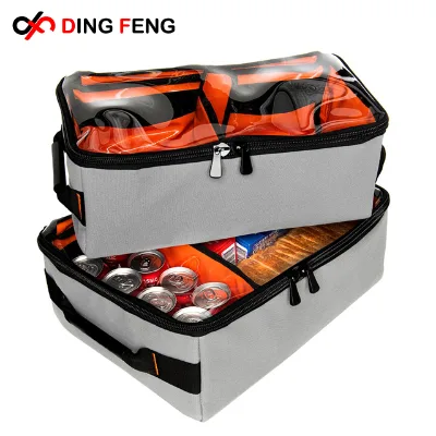 Custom Premium Outdoor Zipper Clear Top Camping Bag with PVC Lining