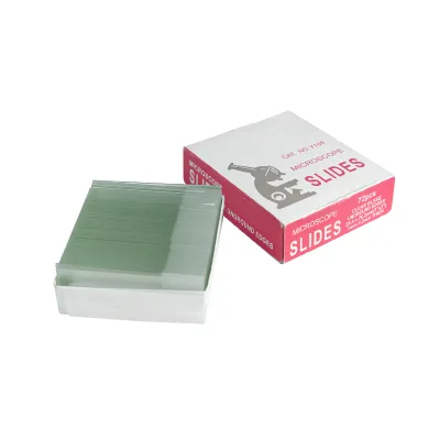 CNWTC 7105 Single Frosted End Ground Edges Microscope Slides 25.4x76.2mm 1.0-1.2mm for Laboratory Biology and Medical Research
