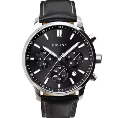 OEM Custom High Quality Japanese Waterproof Stainless Steel Custom Logo Quartz Watches for Men
