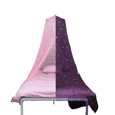 Easy to Carry Conical Crib Mosquito Net Luxury Baby Mosquito Nets With Luminous Stars All-around Protect Baby Bed Canopy