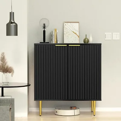 Modern OEM MDF Wood Sideboard Cabinet with Storage and Adjustable Shelf for Dining Room or Kitchen