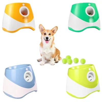 Modern Interactive 3-Speed Adjustable Soft Dog Ball Launcher Plastic Dog Toy