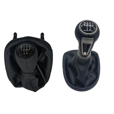 Factory Wholesale Black Leather Car Gear Knob Shift Lever Handle with Boot Compatible with Seat Toledo 2 Leon 1 Mk1 6s Boot