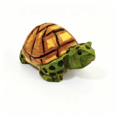 New Design Hand Carved Wooden Turtle Art Decor for Wedding Cake Topper Rustic Home Decor Item