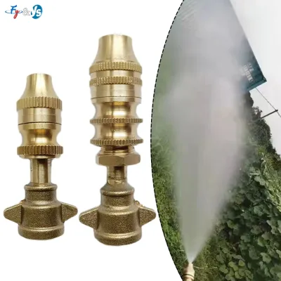 Premium Knurled Brass Adjustable Agricultural Nozzle 2 In 1 Straight Stream Fog Spray Head Farm Crop Pesticide Sprayer Accessory