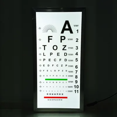 Wholesale Medical Equipment Kids Optics Eyesight Testing 9000k Eye Vision Test System LED Visual Acuity Chart for 2.5m Distance