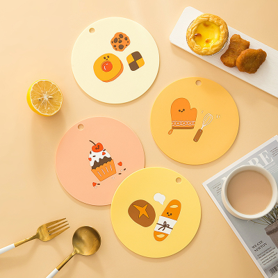Customized pvc cartoon coasters for home use anti-slip and heat-insulating coasters