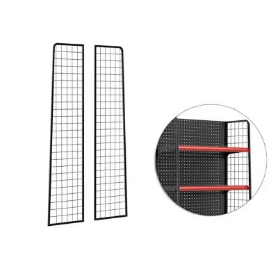 Supermarket Shelf Slatwall Double-wire Hook Tag Side Mesh Accessories Basket Beam Hook Fittings Angle Steel Disassemblable