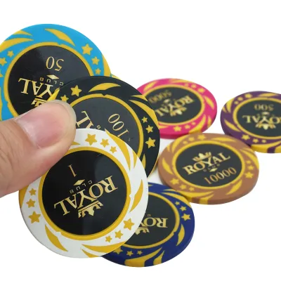 Casino Bar Boardroom Wholesale Cheap Clay Chips Customized Chip Stickers 14G Casino Chip Coins for Gambling Game