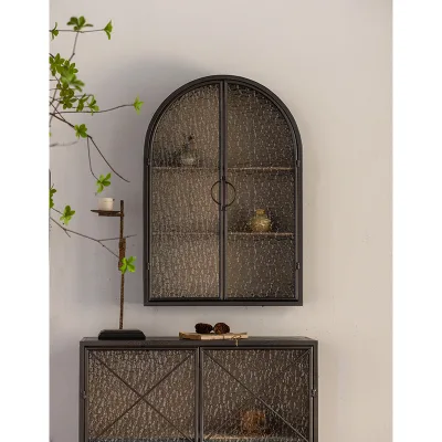 Vintage Arch Shaped Metal Wall Storage Rack Shelf for Display From China Wholesale Bathroom Shelf