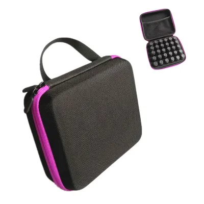 Multicolor 15ml EVA Storage Case for Essential Oils 30 Slots 30 Bottles Protective Zipper Closure Convenient Portable Carrying