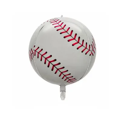 Sport Themed Party Supplies Baseball Balloons High Quality 22 Inch Durable 4D Round Foil Balloons