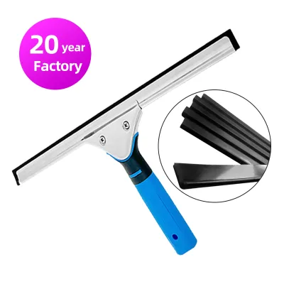 12L Window Squeegee Industrial Rubber Stainless Steel Window Cleaning Equipment14 inch Replacement Refill Window Cleaner Rubber