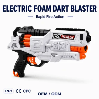 Electric Foam Dart Blaster Gun for Kids 8-12 Battery Operated Rotating Drum Soft Bullet Shooter With 24 EVA Darts Safe Toy