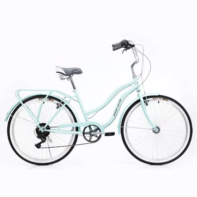 Around the Block Women's Beach Cruiser Bike, 1/7 Speed Bicycles Bikes for Adults Ladies, 26"/24"/29"Wheels, Multiple Colors