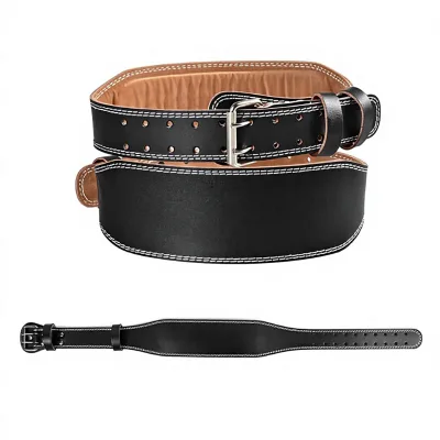Wholesale Factory Custom Logo Men Women Weightlifting Fitness Squat Deadlift PU Leather Waist Support Belt