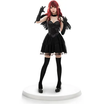 2025 new styles Hot Selling Cheap Halloween Winged Black Angel Costume Costume Adult Female Cosplay Dark Fancy Dress