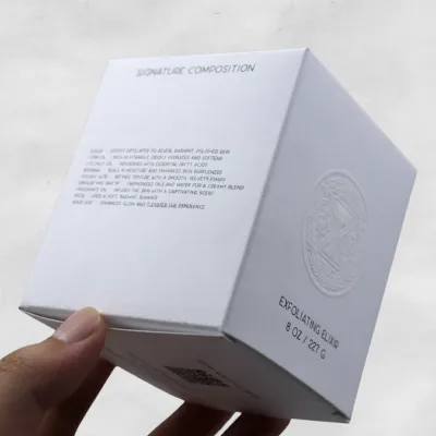 Private Label FSC Paper Self-lock Box Matte Embossed for Custom Clay Mask Box