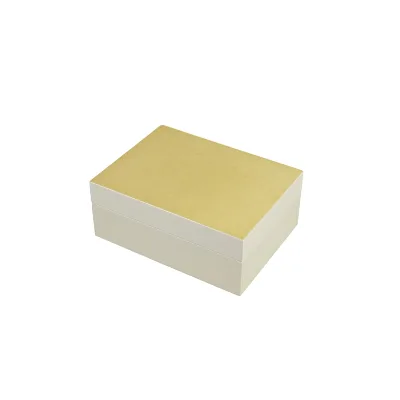 Custom Luxury White Wooden Jewelry Box Velvet Lining Rings Necklaces Storage Gift Case With Engraved Logo