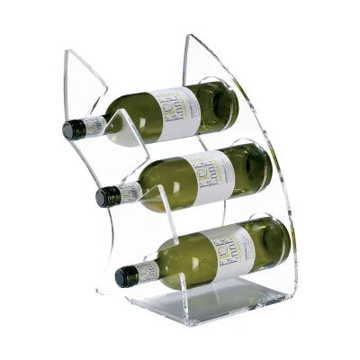 Modern Customizable PVC Wine Beer Display Racks Transparent Simple Red Wine Foreign Lattice Storage Cabinet Acrylic Storage