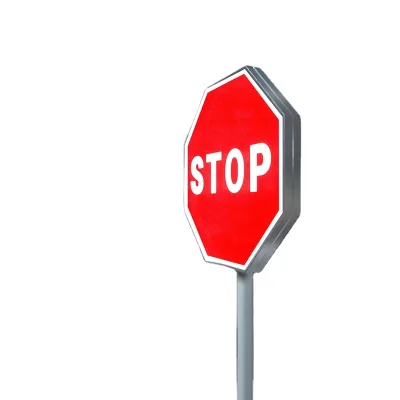 Customized Octagonal Stop Sign Board Outdoor LED Illuminated Traffic Street Road Safety Signage for Highway