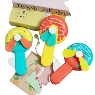 Crazy Mini Fan Donut Wholesaler Factory Direct Sweet Plastic New Food Press Fan Toy Candy Summer Surprise Gift Candy Toys Kids