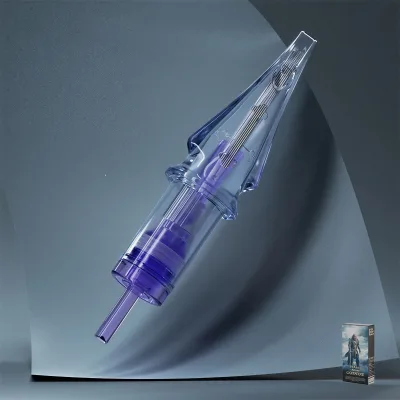 Professional Tattoo Needle Cartridge for Tattoo Pen for Model Disposable 316 Stainless Steel 0.3mm 0.35mm Diameter Purple 1RL
