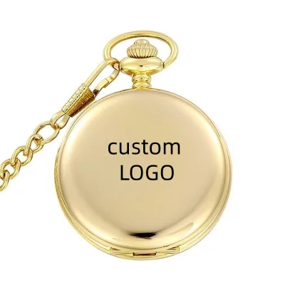 Two Sided Light Pocket Watch with Laser Engraving Pocket Watch Casual Fashion Pocket Watch Gift Quartz Pocket Watch