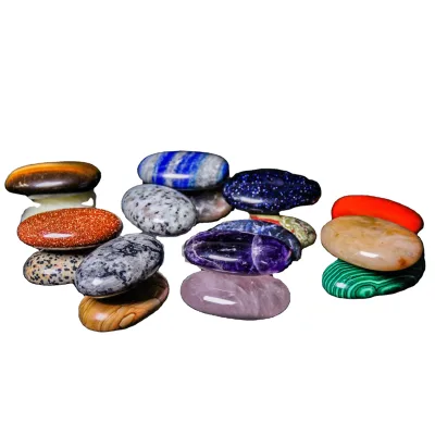 DIY New Round Shaped Handmade 60mm Natural Stone Jade Gua Sha Massage Stone Hand Massager Oval Slices Crafts