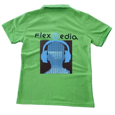 custom t shirt music clothing polo EL wire cloth led shirt sound T-shirt with stable quality led T-shirt from GuangDong