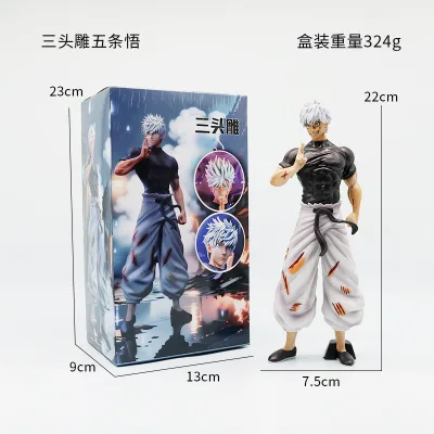 Promotional Table Decoration Big Action Figures Fashion High Quality Jujutsu Action Figures Boxed Portable Replaceable Head