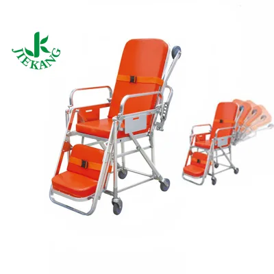Hot Selling Manual Medical Manufacturer Patient Transfer Trolley First Aid Ambulance Stretcher Wheel Chair for Sale.