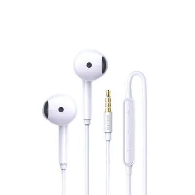 UGREEN Wired Semi In-ear Earphones 13.6mm Large Driver 3.5mm Jack Hi-Res Audio Headphones with MEMS Microphone