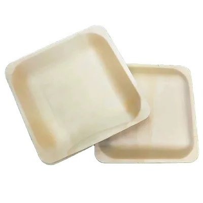 Eco-friendly Disposable Wooden Charger Plates 15*15*1.5 for Party and Home Decoration