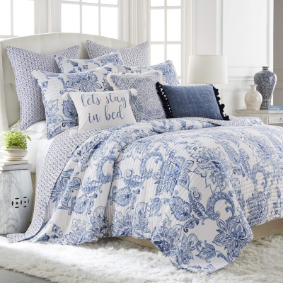 100% Cotton Quilted Quilt Pure Cotton Printed Bed Cover, Soft and Comfortable Quilted Duvet, Elegant Bed Linen