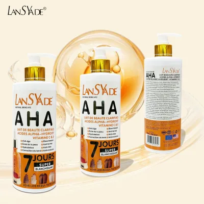 Organic Natural Vegetarian Vitamin C&E Anti-aging Lotion for Dry Skin Contains AHA 7 for 7 Days to Brighten Skin.