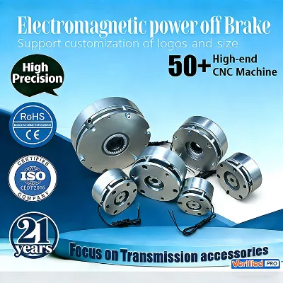 Tianji 24V DC Safe Electric Motor Electromagnetic Brake Power-Off Steel Industrial Use OEM/ODM Customizable 200 Nm Max 1 Year