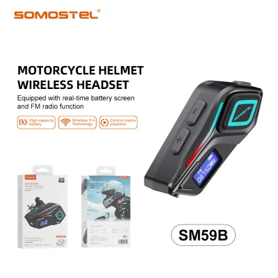 Somostel SM59B Riding Sports Outdoor Commute High Strength ABS LED Wireless Helmet Headset 3C Accessory Global Universal