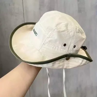 HECION Spring/Summer Korean-Style Kids' Hats Quick-Dry Bucket Hats for Babies Sun Protection Hats for Boys and Girls for Outings