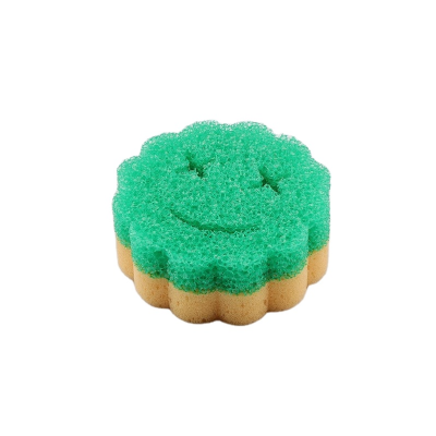 cleaning sponge Foamtech Hot custom cartoon soft washing yellow kitchen tableware cleaning temperature sensing sponge
