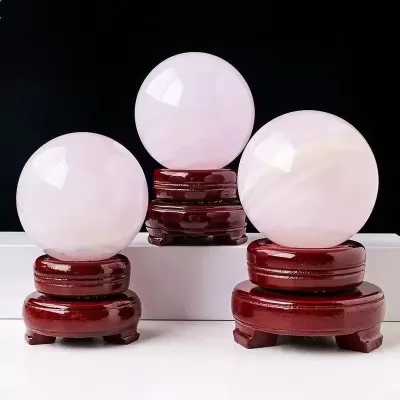 Wholesale Hot Selling pink Calcite Sphere with Uv Reaction Polished Healing Stones Crystal Ball for Decoration