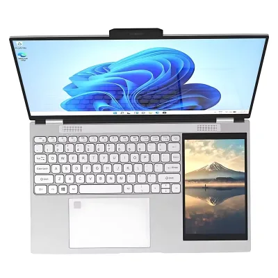 2026 New High Configuration Business Laptop 15.6" + 7" Touch IPS 65Hz Dual Screen 16GB 1TB SSD Intel Celeron Win 10/11