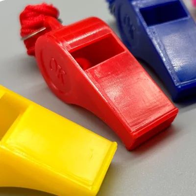 High-Decibel Plastic Whistle with Lanyard for Sports Refereeing and Emergency Use Durable and Lightweight