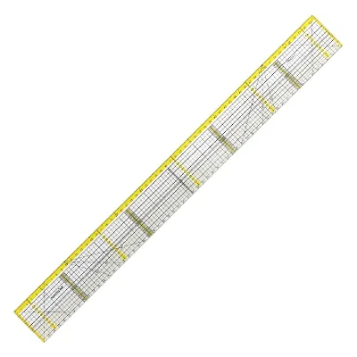 Clear Acrylic with clear Markings in Black and Yellow 3mm Thickness Kearing KPR6006-S