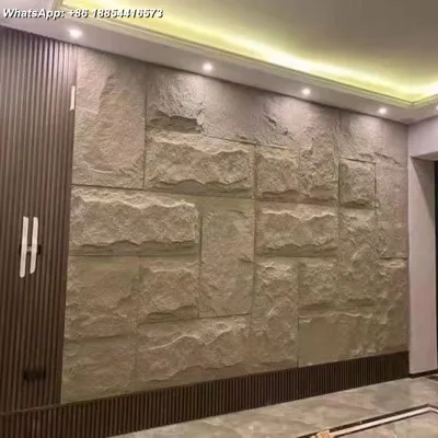 Outdoor Wall Cladding Pu Stone Artificial Polyurethane Pu Faux Stone Mushroom PU Foam Stone Rock Wall Panel